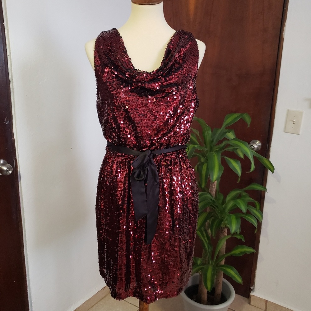 Burgundy Cocktail Dress